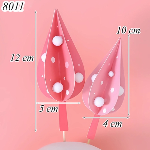 SCG-Set cắm cây hồng lá nhọn 3 chiều TQ (que cắm rời)