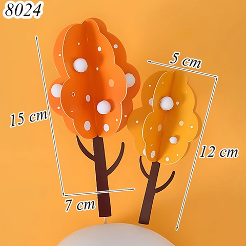 SCG-Set cắm cây vàng cam lá phong 3 chiều TQ (que cắm rời)