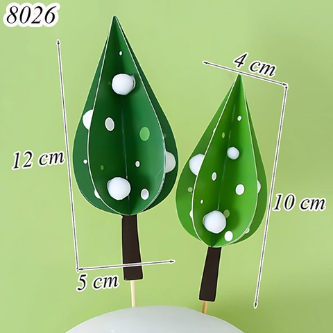 SCG-Set cắm cây xanh lá nhọn 3 chiều TQ (que cắm rời)