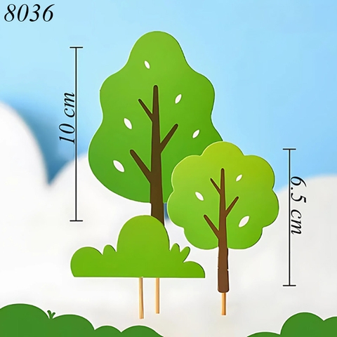 SCG-Tệp 10 Set cắm 3 cây cỏ xanh M3 TQ