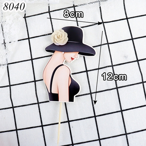 SCG-Set cắm cô gái mũ đen gắn nơ