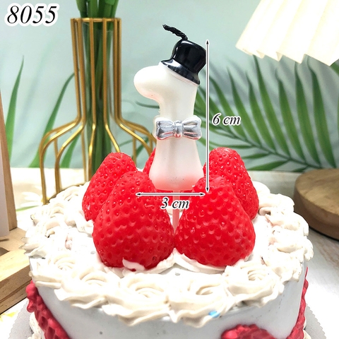 Nến số 1 Trắng mũ đen TQ