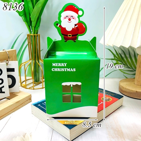Hộp đựng quà Noel nắp cài Xanh lá TP