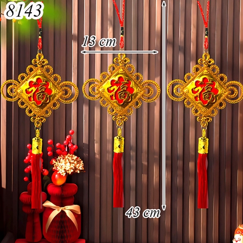Tết-Dây treo kết chữ Phúc 12*40cm TP (XM082)