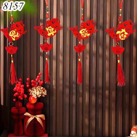 Tết-Set 4 dây treo cá 8*30cm TP