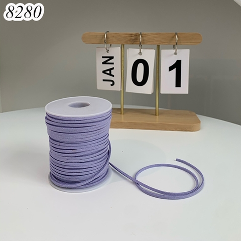 Dây da lộn màu tím nhạt dài 45m TQ