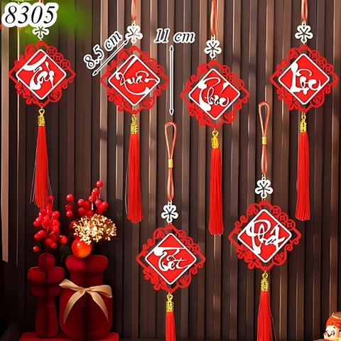 Tết-Treo laze dán chữ gỗ vuông TP