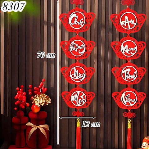 Tết-Treo laze dán chữ gỗ thỏi tiền chúc mừng năm mới-an khang thịnh vượng TP