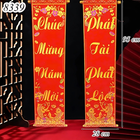 Tết-Câu đối 7 màu to chúc mừng năm mới phát tài phát lộc TP