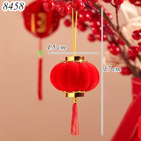 1 Lồng đèn nhung đỏ size 4cm