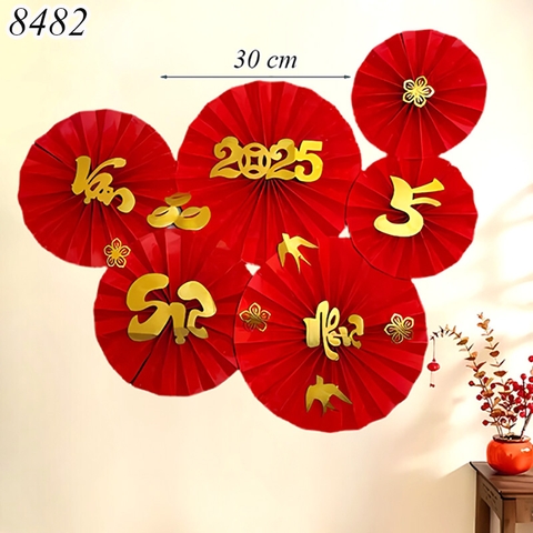 Set 6 quạt chữ Vạn Sự Như Ý