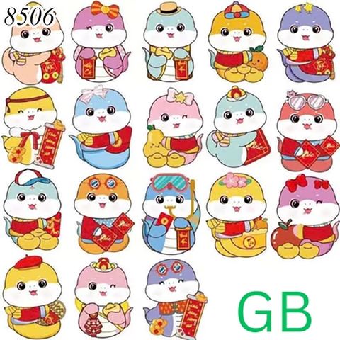 Set 10 lì xì tết hình rắn ngẫu nhiên