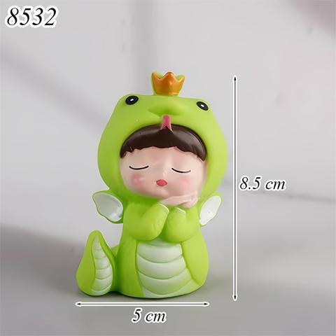 Tượng nhựa nhẹ bé rắn xanh lá