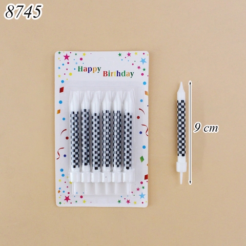 Vỉ 6 nến trắng in caro