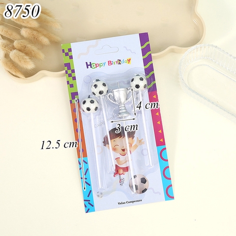 Vỉ Nến 3 Quả Bóng 1 Cup Bạc