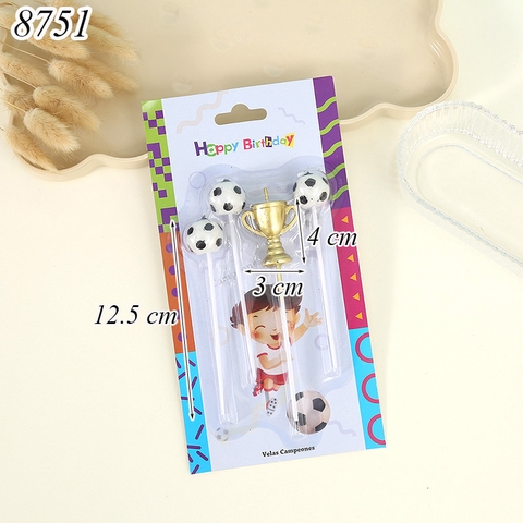 Vỉ Nến 3 Quả Bóng 1 Cup Vàng