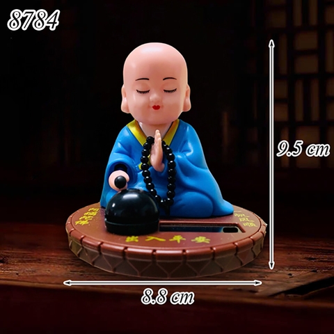 Tượng nhà sư lắc áo xanh đế tròn TQ