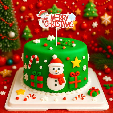 QC - Que cắm người tuyết merry christmas