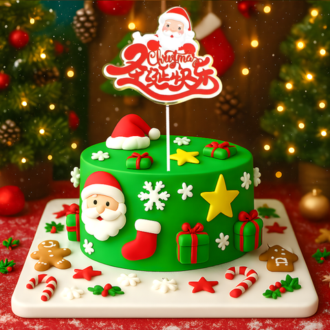 QC - Que cắm merry christmas ông già noel