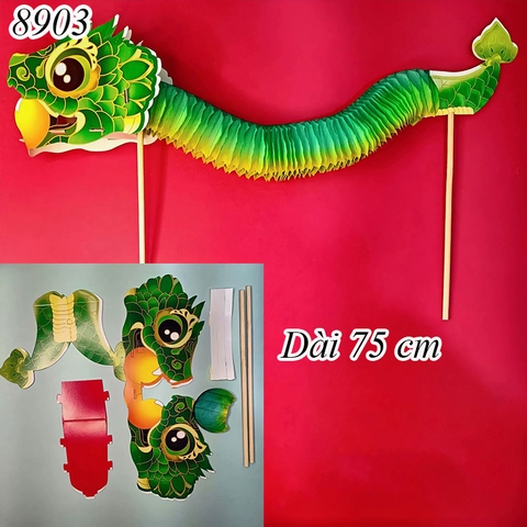 Giấy gấp hình rắn xanh đầu to TQ