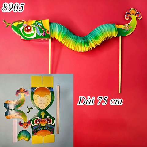 Giấy gấp hình rắn xanh đầu nhỏ TQ