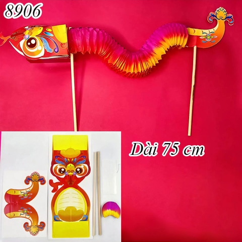 Giấy gấp hình rắn đỏ đầu nhỏ TQ