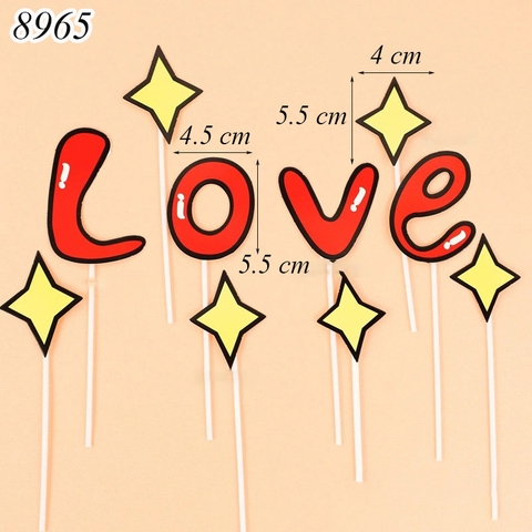 SCG-Set cắm chữ love đỏ TQ