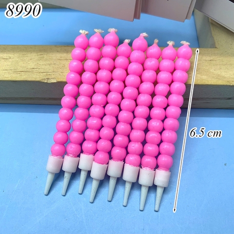Vỉ 8 nến xoắn bi hồng