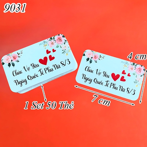 Túi 50 thẻ chúc vợ yêu 8/3