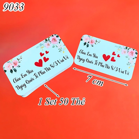 Túi 50 thẻ chúc em yêu ngày quốc tế phụ nữ 8/3