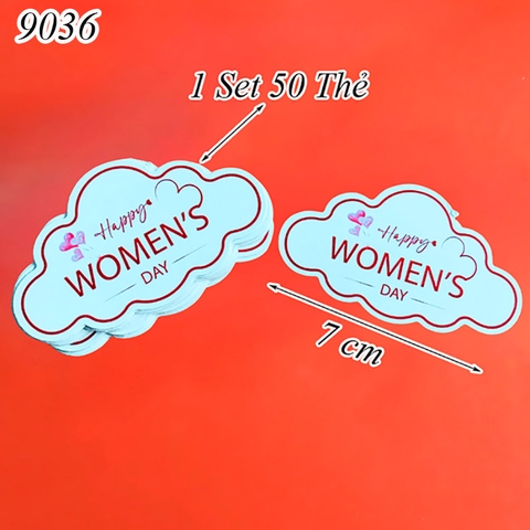 Túi 50 thẻ Happy Women Day hình mây