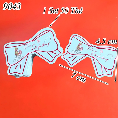 Túi 50 thẻ phụ nữ là để yêu thương hình nơ