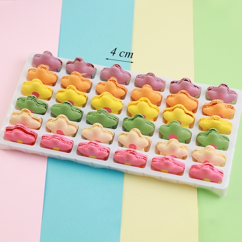 Vỉ 36 chiếc bánh macaron hình sao mix màu TQ.