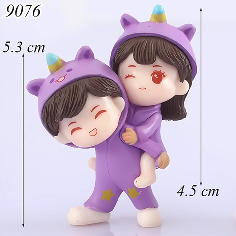 Tượng cặp đôi áo tím đứng TQ