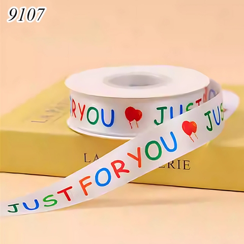 Cuộn 17m Ruybang Trắng chữ Just For You nhiều màu