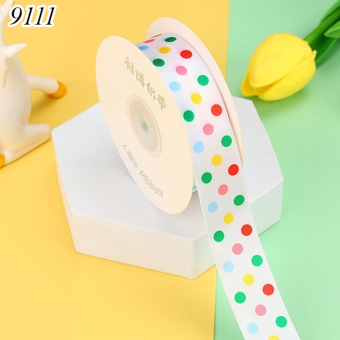 Cuộn 17m Ruybang Trắng chấm bi nhiều màu