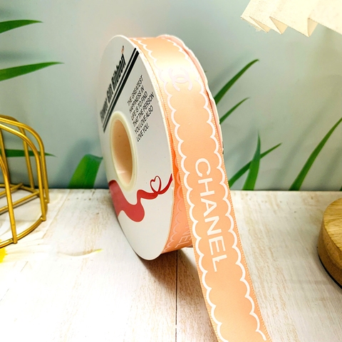 Cuộn 45m Ruybang Chanel kẻ sóng cam nhạt