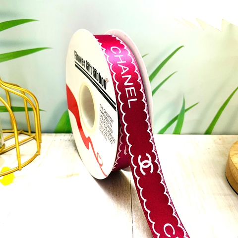 Cuộn 45m Ruybang Chanel kẻ sóng đỏ đô