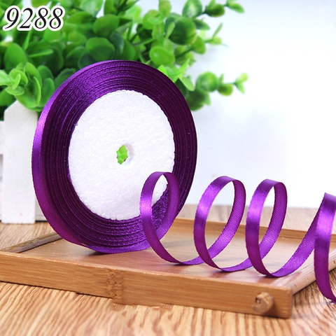 Cuộn 22m Ruybang lụa trơn Tím Đậm 0.5cm