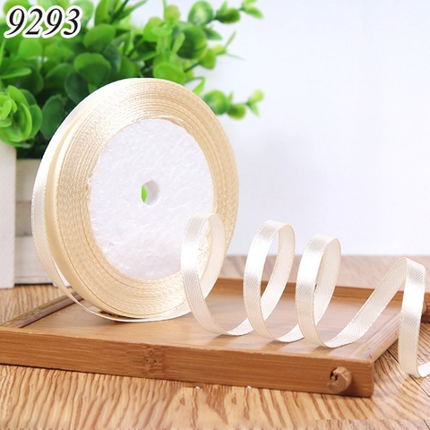 Cuộn 22m Ruybang lụa trơn Trắng Sữa 0.5cm