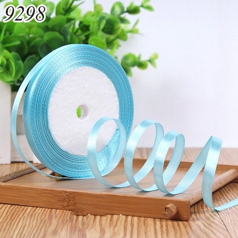 Cuộn 22m Ruybang lụa trơn Xanh Dương nhạt 0.5cm