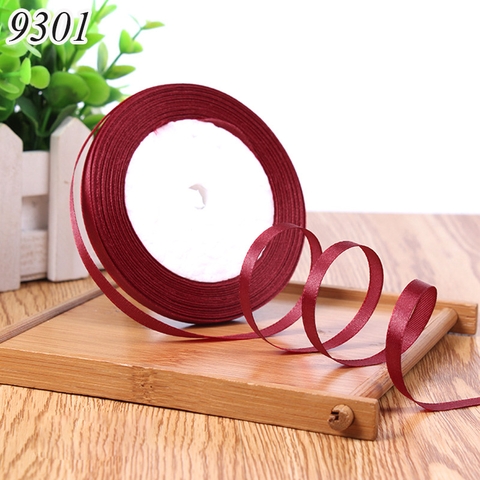 Cuộn 22m Ruybang lụa trơn Đỏ Đô 0.5cm