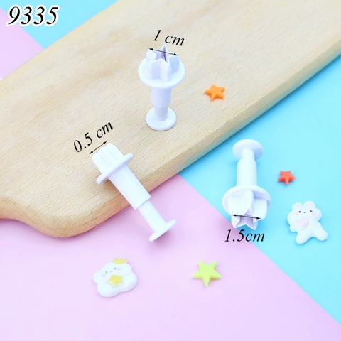 Bộ 3 khuôn ấn bánh hình sao TQ
