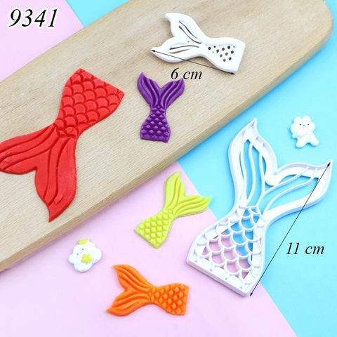 Bộ 2 khuôn ấn bánh hình đuôi cá TQ