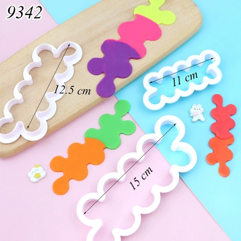 Bộ 3 khuôn ấn bánh tạo hình bông hoa TQ
