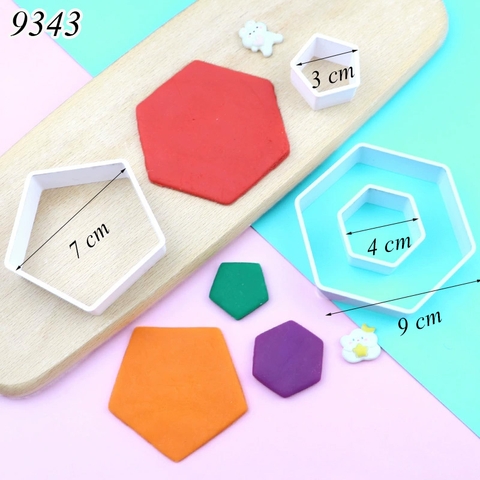Bộ 4 khuôn ấn bánh hình ngũ giác TQ