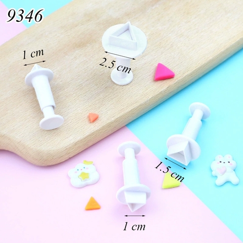 Bộ 4 khuôn ấn bánh hình tam giác TQ