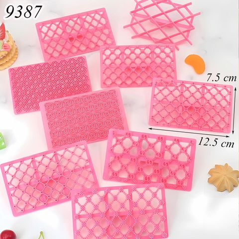 Bộ 9 khuôn ấn nhựa nhiều hình TQ