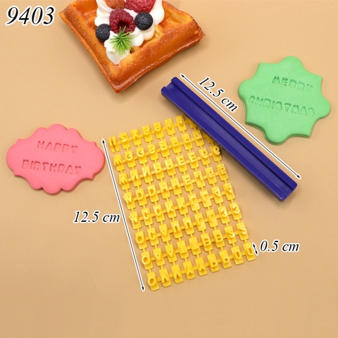 Khuôn ấn nhựa hình bảng chữ cái mini TQ