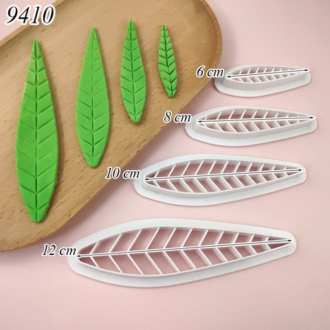 Bộ 4 khuôn ấn nhựa hình lá cây TQ